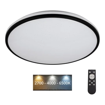 LED Plafon ściemnialny ARVOS LED/37W/230V czarny + pilot zdalnego sterowania