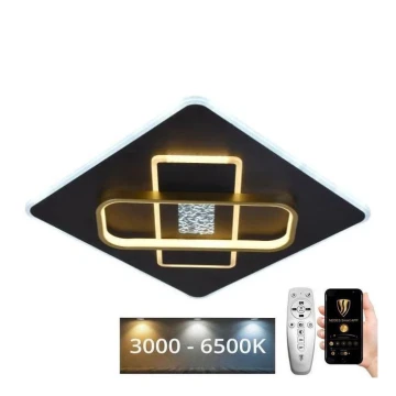 LED Plafon ściemnialny LED/90W/230V 3000-6500K czarny + zdalne sterowanie