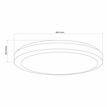 LED Ściemnialny plafon łazienkowy MARIAN LED/72W/230V 3000-6000K IP44 + pilot zdalnego sterowania