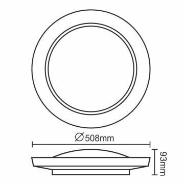 LED Plafon ściemnialny OPAL LED/24W/230V + pilot zdalnego sterowania