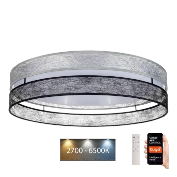 LED Plafon ściemniany LIMA LED/36W/230V 2700-6500K Wi-Fi Tuya + pilot czarna/srebrna