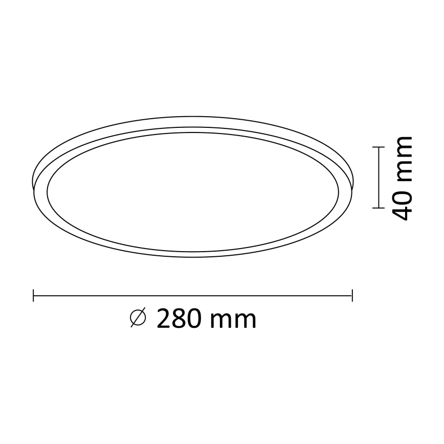 LED Plafon WOODY LED/15W/230V d. 28 cm