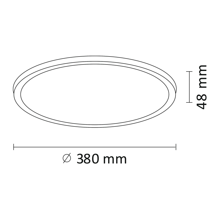 LED Plafon WOODY LED/24W/230V d. 38 cm