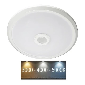 LED Plafon z czujnikiem SAMSUNG CHIP LED/12W/230V 3000/4000/6000K śr. 29 cm biały