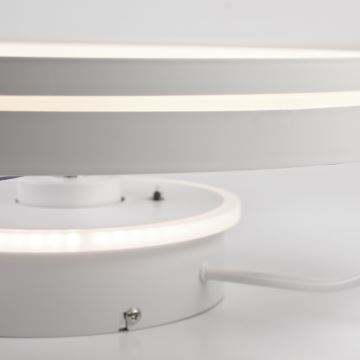 LED Ściemniany plafon z wentylatorem FARGO LED/37W/230V biały + zdalne sterowanie