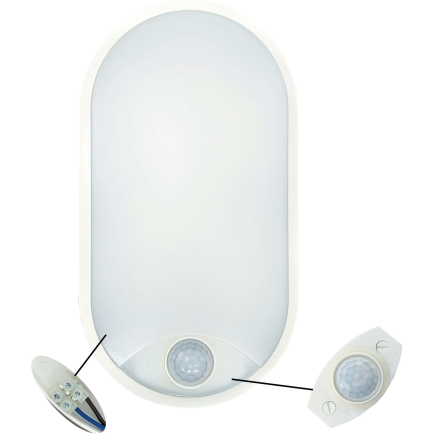 LED Plafon zewnętrzny z czujnikiem LED/14W/230V IP54 biały