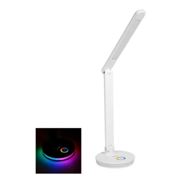 LED RGB Akumulatorowa lampa stołowa z funkcją power banku LED/12W/5V 2800-6000K biała