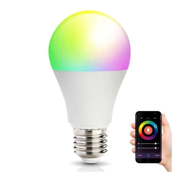 LED RGB Inteligentna ściemnialna żarówka E27/9,5W/230V 2700-6500K Wi-Fi Tuya