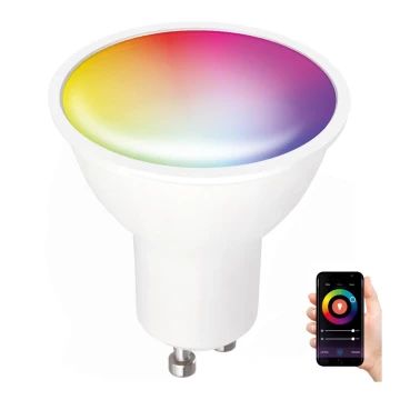 LED RGB Inteligentna ściemnialna żarówka GU10/5W/230V 2700-6500K Wi-Fi Tuya