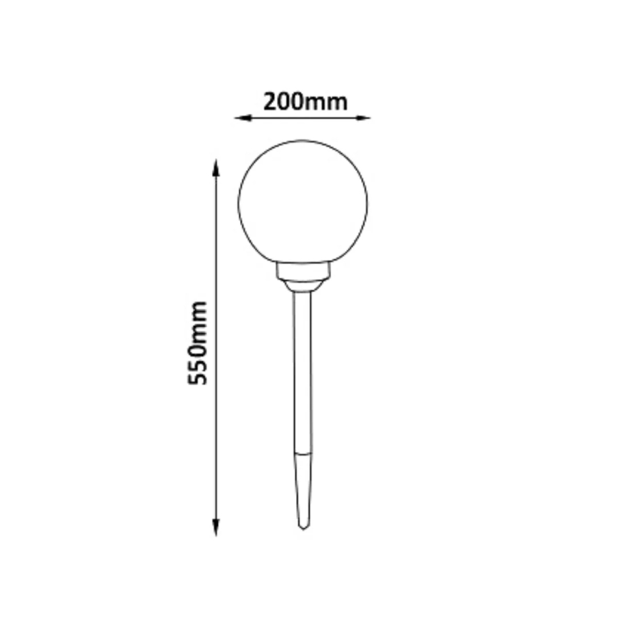 LED RGB Lampa solarna LED/0,2W/AA 1,2V/600mAh IP44