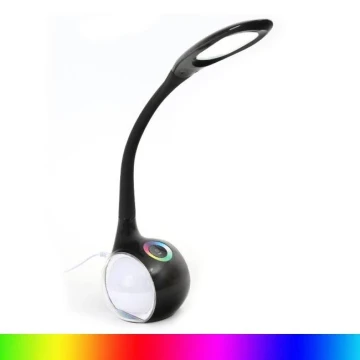 LED RGB Lampa stołowa ściemnialna LED/7W/230V czarny