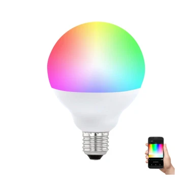 LED RGB Ściemnialna żarówka CONNECT E27/13W - Eglo