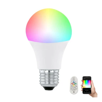 LED RGB Ściemnialna żarówka CONNECT E27/9W + zdalne sterowanie - Eglo