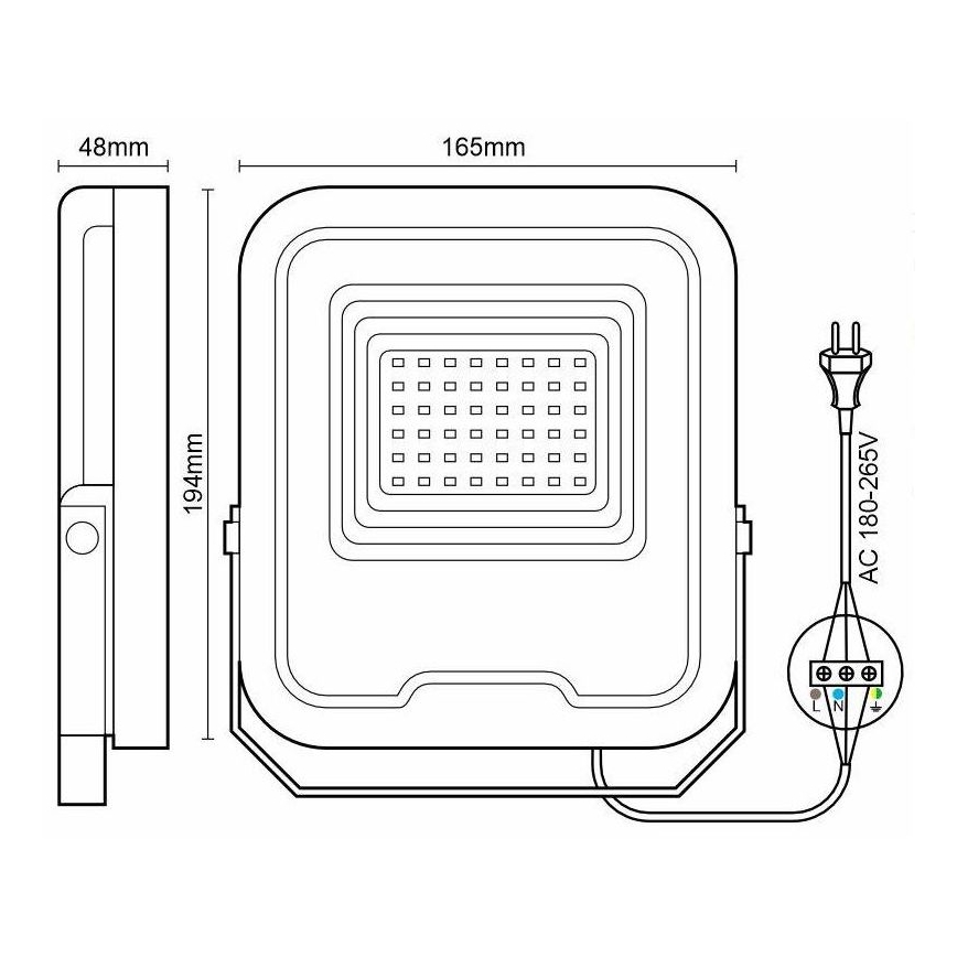 LED RGB Ściemnialny naświetlacz LED/30W/230V 3000K-6500K Wi-Fi Tuya IP65