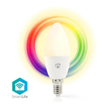 LED RGB Ściemniana żarówka Smartlife E14/4,5W/230V Wi-Fi 2700K