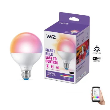 LED RGB Żarówka ściemnialna G95 E27/11W/230V 2200-6500K Wi-Fi - WiZ