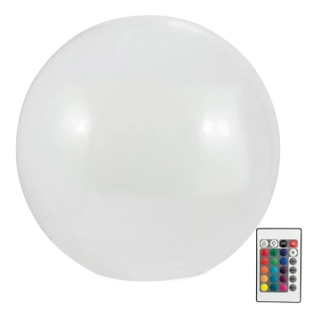 LED RGBW Lampa solarna BALL LED/1,2V śr. 40 cm IP65 + pilot zdalnego sterowania