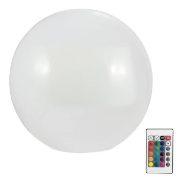 LED RGBW Lampa solarna BALL LED/3,2V śr. 20 cm IP65 + pilot zdalnego sterowania