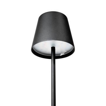 LED RGBW Ściemnialna zewnętrzna lampa akumulatorowa LED/4W/4000 mAh 3000/4000/5500K IP44 czarna