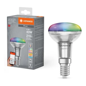 LED RGBW Ściemnialna reflektorowa żarówka SMART+ R50 E14/3,3W/230V 2700-6500K Wi-Fi - Ledvance