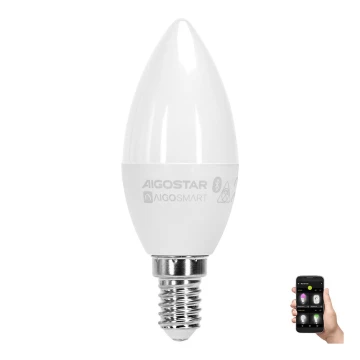 LED RGBW Żarówka C37 E14/4,9W/230V 2700-6500K - Aigostar