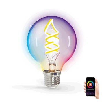 LED RGBW Żarówka FILAMENT G80 E27/4,9W/230V 2700K Wi-Fi - Aigostar