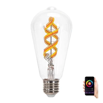 LED RGBW Żarówka FILAMENT ST64 E27/4,9W/230V 2700-6500K - Aigostar