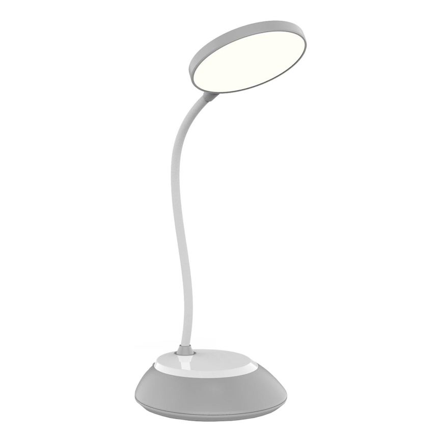 LED Ściemnialna akumulatorowa lampa stołowa VISUA LED/5W/5V 3000-5000K 1200 mAh szara