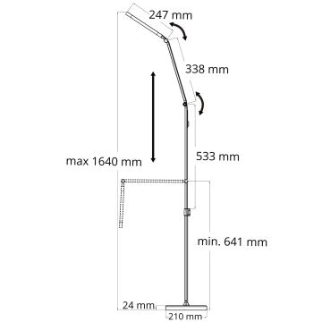 LED Ściemnialna dotykowa lampa podłogowa FERRARA LED/13W/230V 3000/4000/6000K biała