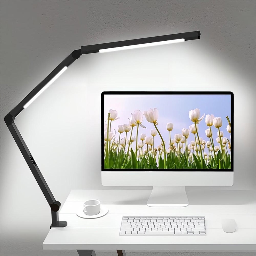 LED Ściemnialna dotykowa elastyczna lampa stołowa LED/12W/230V 3000/4000/5000/6500K CRI 92 czarna