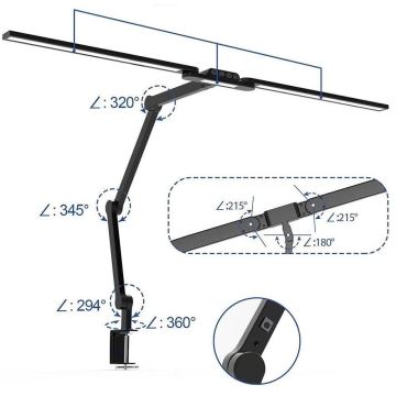 LED Ściemnialna dotykowa elastyczna lampa stołowa LED/24W/230V 3000-6500K CRI 92 czarna