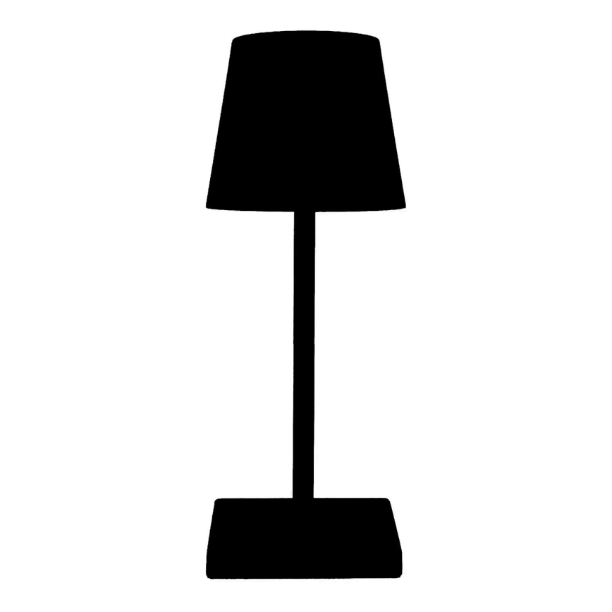 LED Ściemnialna dotykowa lampa stołowa LED/3,5W/5V 5200 mAh IP54 czarna