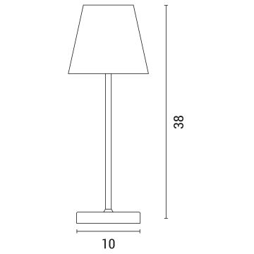 LED Ściemnialna dotykowa lampa stołowa LED/3,5W/5V 5200 mAh IP54 czarna