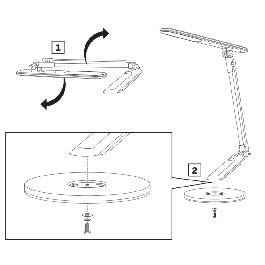 LED Ściemnialna dotykowa lampa stołowa OPTIMUM LED/7W/230V USB 3000/4000/6000K biała