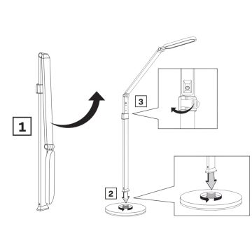 LED Ściemnialna dotykowy lampa podłogowa FERRARA LED/13W/230V 3000/4000/6000K czarna