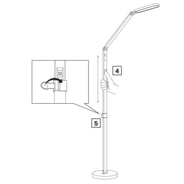 LED Ściemnialna dotykowy lampa podłogowa FERRARA LED/13W/230V 3000/4000/6000K czarna