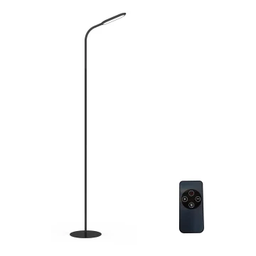 LED Ściemnialna lampa podłogowa LED/10W/230V 3000/4000/6000K czarna + pilot zdalnego sterowania