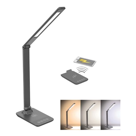 LED Ściemnialna lampa stołowa z ładowaniem bezprzewodowym LED/10W/100-240V