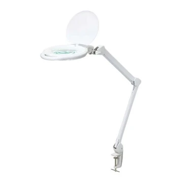 LED Ściemnialna lampa stołowa z lupą LED/10W/230V biała