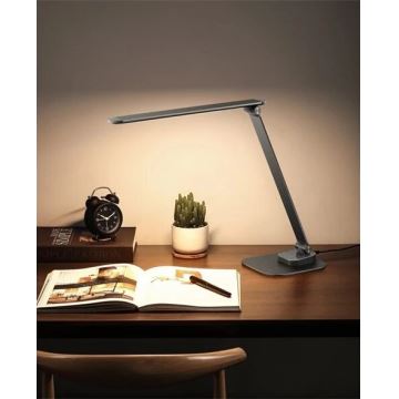 LED Ściemnialna lampa stołowa z USB LED/7,5W/230V 3000K/4000K/5500K antracyt