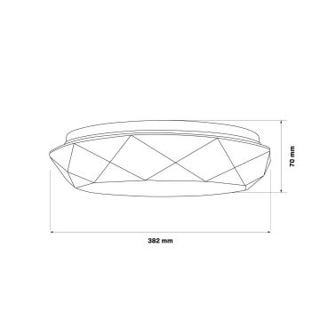 LED Ściemnialne oświetlenie łazienkowe GALAXY LED/48W/230V śr. 38 cm 3000-6000K IP44 + pilot zdalnego sterowania