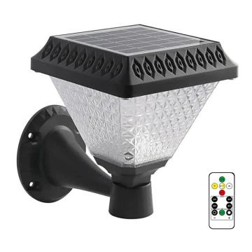 LED Ściemnialny kinkiet solarny LED/0,8W/5,5V 3000/4000/6400K IP44 + pilot