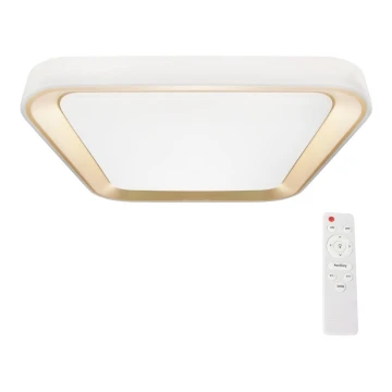 LED Ściemnialny plafon QUADRO LED/38W/230V 3000-6000K biały/złoty + pilot