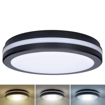 LED Ściemnialny plafon zewnętrzny LED/18W/22W/26W/230V 3000/4000/6500K IP65 czarny