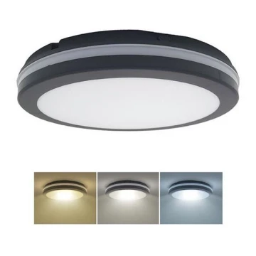 LED Ściemnialny plafon zewnętrzny LED/36W/40W/44W/230V 3000/4000/6500K IP65 czarny