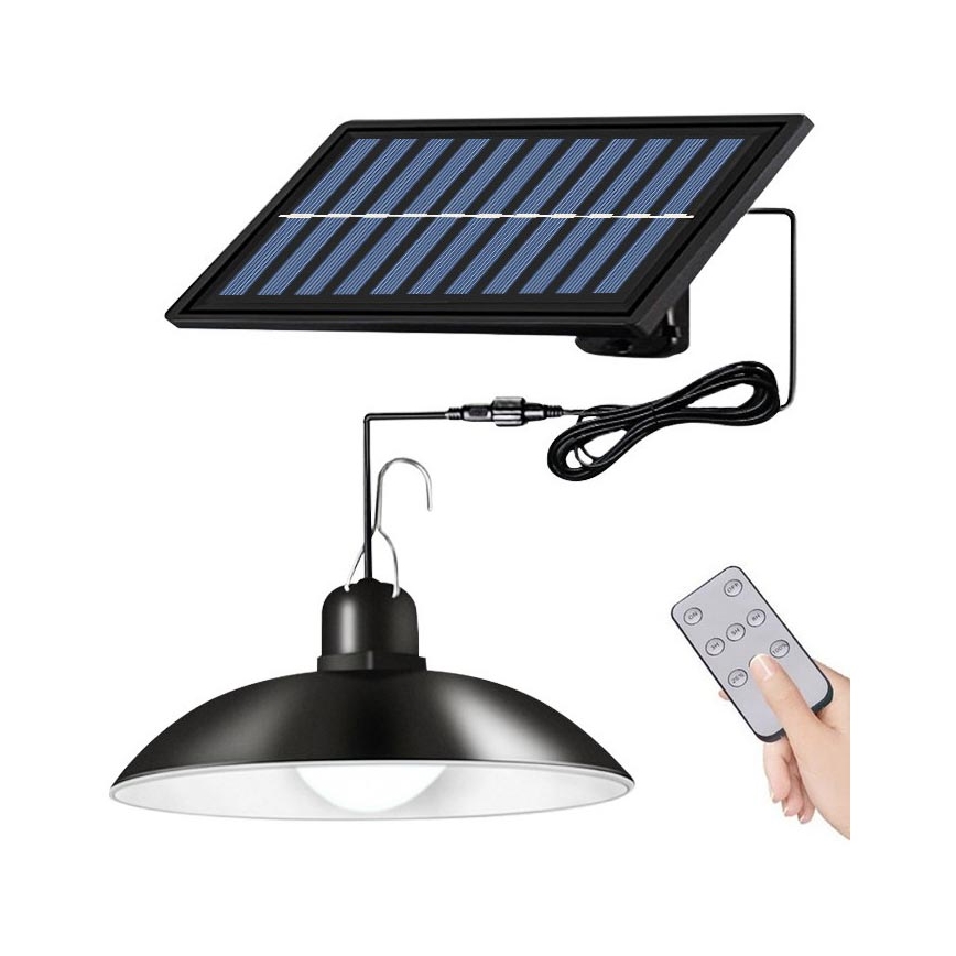 LED Ściemnialny solarny żyrandol na lince LED/1,8W/3,7V IP44 6500K 800 mAh + zdalne sterowanie