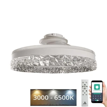 LED Ściemnialny żyrandol natynkowy LED/86W/230V 3000-6500K biały + pilot zdalnego sterowania