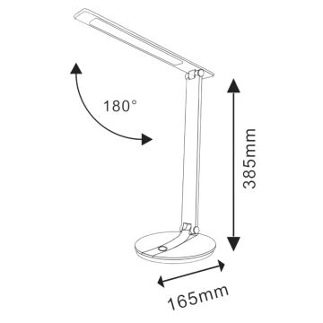 LED Ściemniana dotykowa lampa stołowa SERRA LED/8W/230V czarna