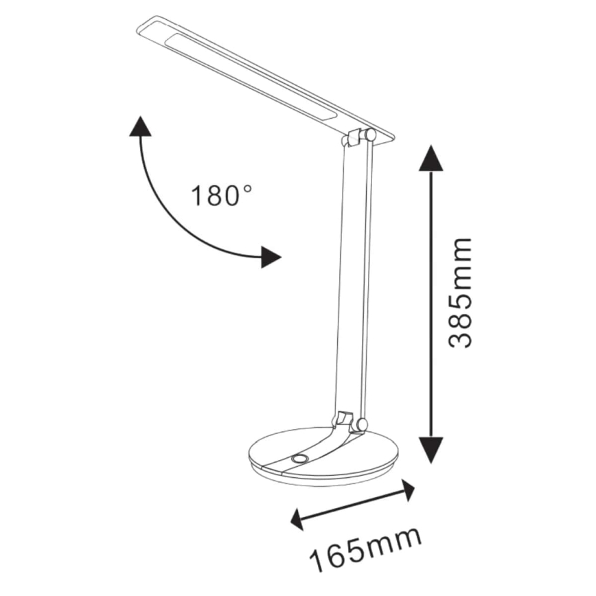 LED Ściemniana dotykowa lampa stołowa SERRA LED/8W/230V czarna