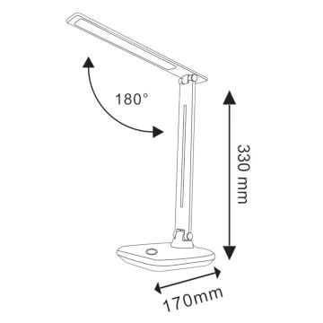 LED Ściemniana dotykowa lampa stołowa VINTO LED/9W/230V czarna